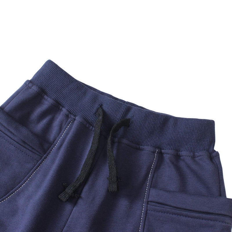 BINPAW Boy's Cotton Jogger Sports Sweat Pants Sweatpants with Side Pockets, Navy, 9T-10T(9-10 Years)=Tag 150 - Image 2